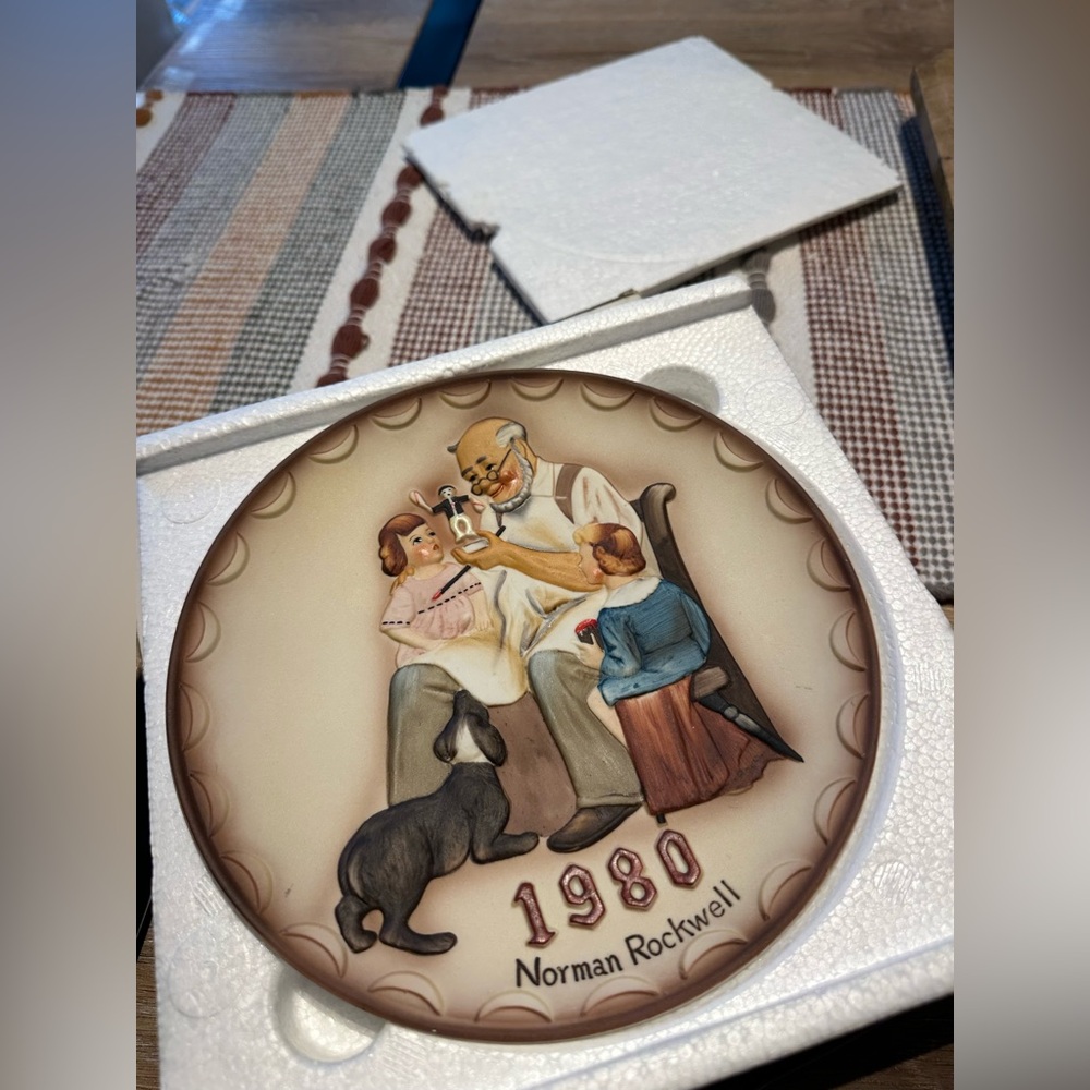 Normal Rockwell “The Toy Maker” 1980 First annual Collector Plate